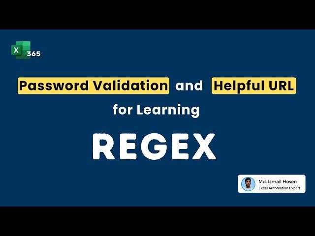 Password Validation Using REGEXTEST | Helpful Website to learn REGEX