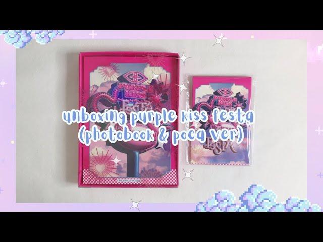  unboxing purple kiss 1st single album festa (photobook & poca ver) 