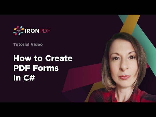 How to Create PDF Forms in C# Using IronPDF