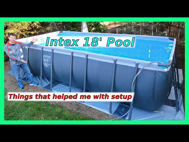 Intex 18ft Above Ground Pool Setup and Review