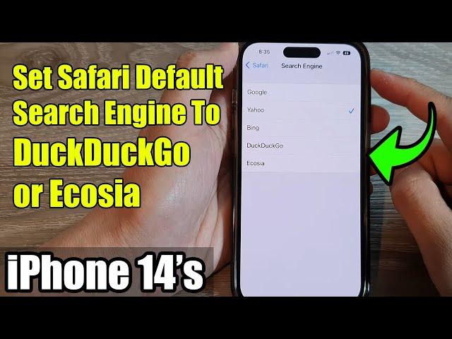 iPhone 14's/14 Pro Max: How to Set Default Safari Search Engine To DuckDuckGo/Ecosia