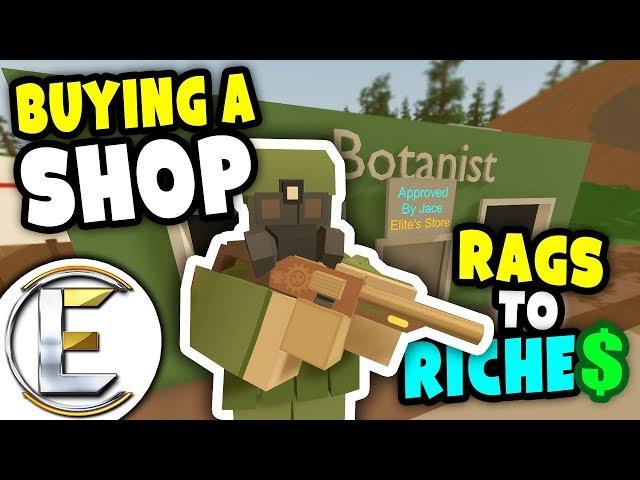 BUYING A SHOP | Unturned Rags to Riches - Making a gun store and growing berries (Roleplay) #6