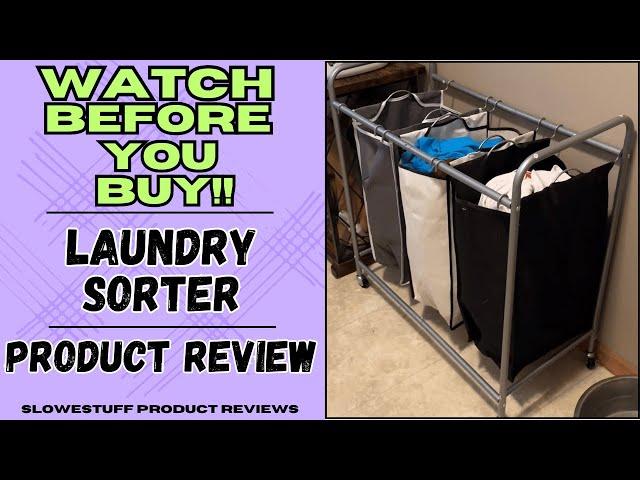 Laundry sorter with three bags on wheels - a total difference maker in my laundry room organization