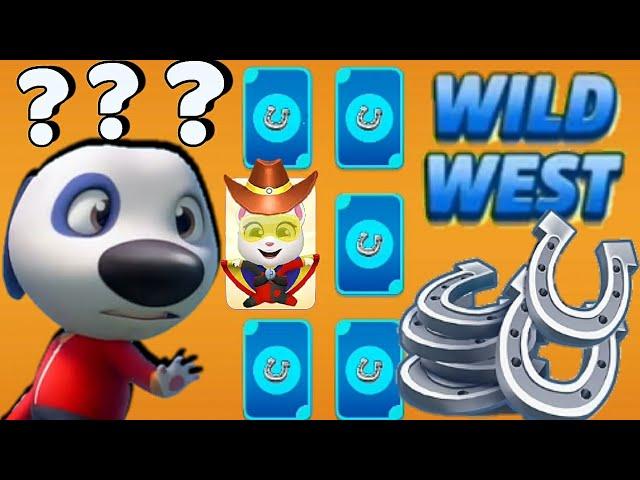 Talking Tom Gold Run WILD WEST event Lucky Cards Carnaval Angela vs Roy Raccoon Gameplay