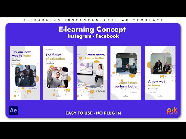 E-learning Concept Instagram Reel - After Effects Template | Free Download | Pik Templates