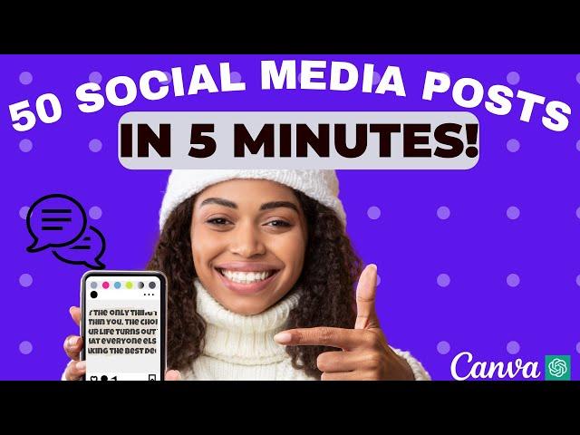 Make 50 Social Media Posts in 5 Minutes Using AI; Create Social Media Posts with Chatgpt