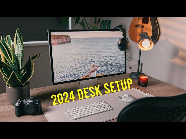 My 2024 Minimalist Photo & Video Editing Desk Setup