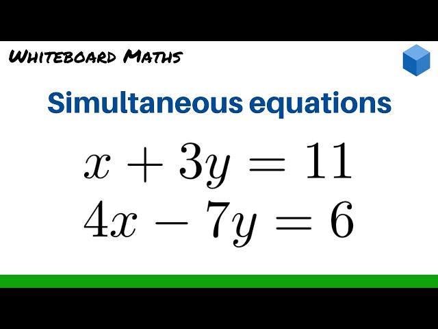 Solving simultaneous equations by substitution