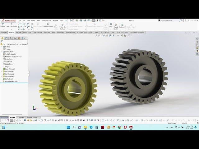 Solidwork Tutorial for Mechanical Engineering: Spur Gear Design