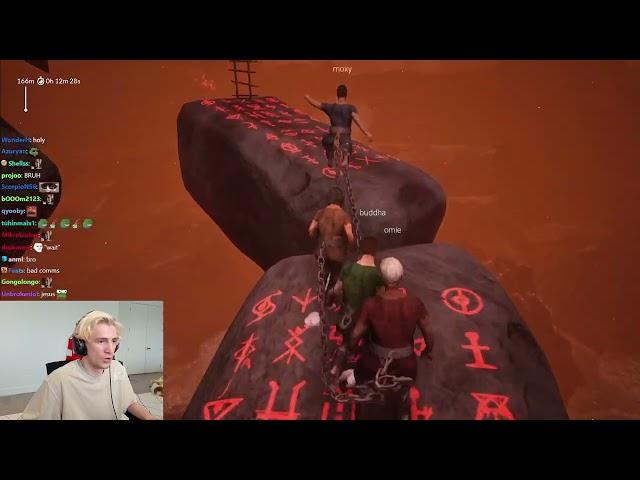 xQc Plays Chained Together with Omie, Buddha, and Moxy!