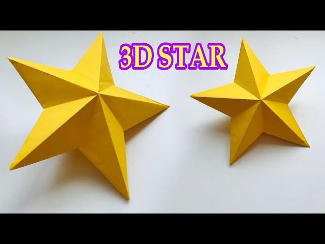 How to Make 3D Star for your Christmas Decoration | Paper Craft