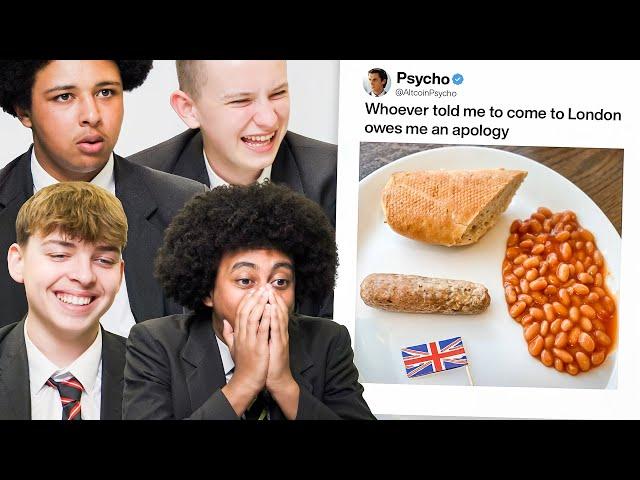 British Highschoolers react to British Food Memes