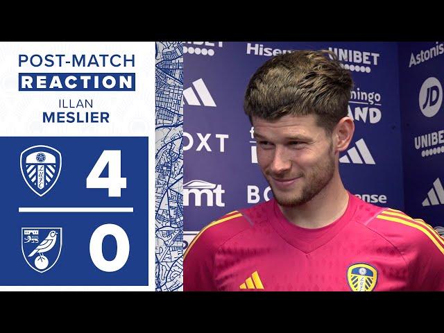 Illan Meslier on huge save | Leeds United 4-0 Norwich City (Agg: 4-0)