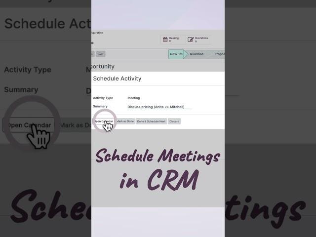 Scheduling meetings in CRM with Odoo Calendar! 