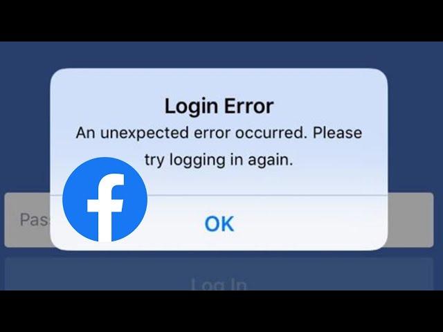 Facebook Login Error An Unexpected Error Occurred iPhone iOS 16