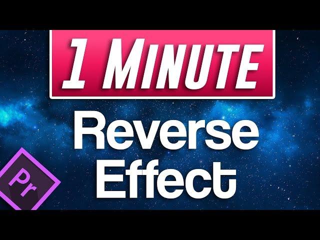 Premiere Pro 2019 - How to do Reverse Effect