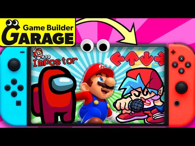 EVERYTHING in GAME BUILDER GARAGE.. (Friday Night Funkin' - Among Us - Bowsers Fury - Mario Maker 2)