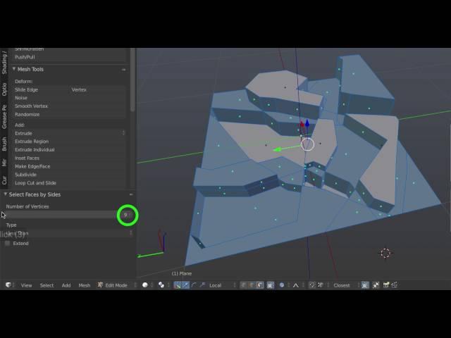 Blender 2.77: Select Faces By Sides