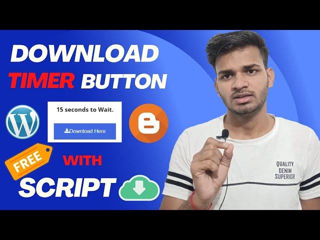 How To Add Download Button With Countdown Timer In WordPress | Advance Download Timer Script free