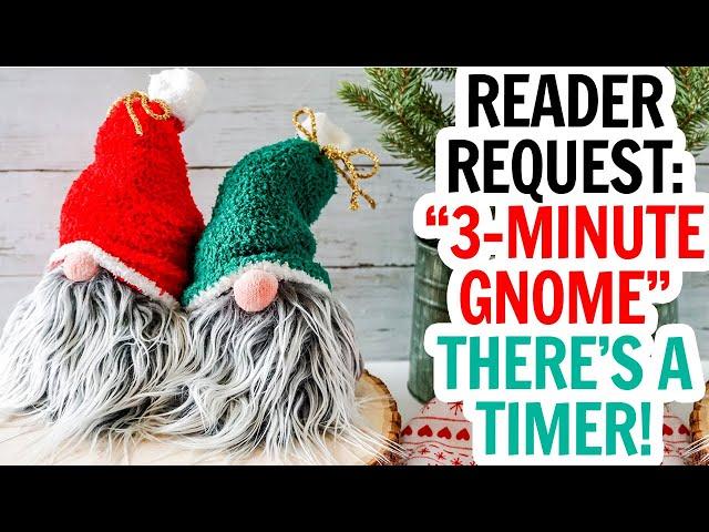 The Easiest Sock Gnomes - 3 Minute DIY Christmas Gnome Video Tutorial / Fast Sock Gnome / DIY Gnomes