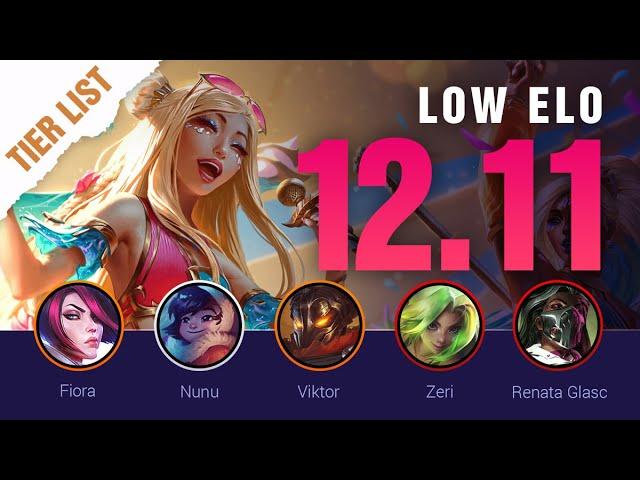 UPDATED Patch 12.11 LOW ELO TIER LIST | LoL Season 12