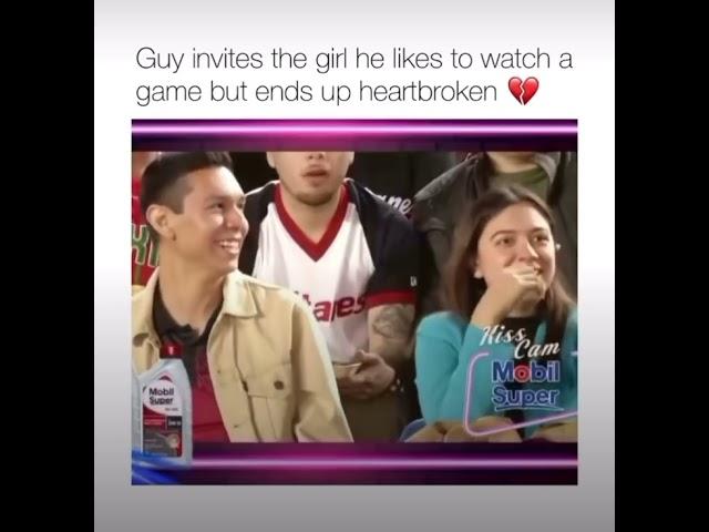 Girl rejects date on kiss cam for another guy