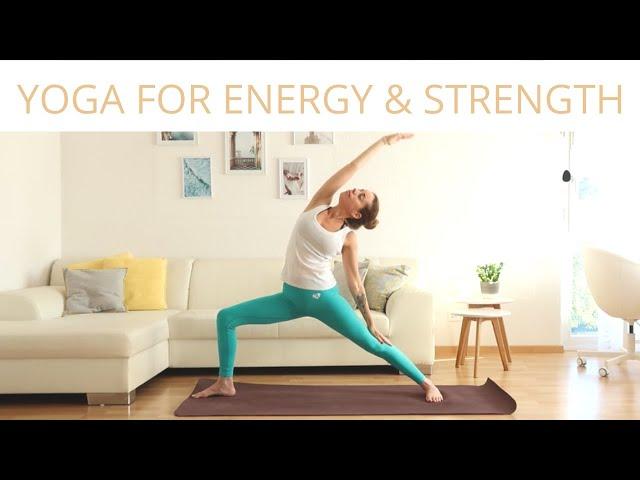 15 minute MOOD-BOOSTING YOGA flow - Yoga for ENERGY and STRENGTH