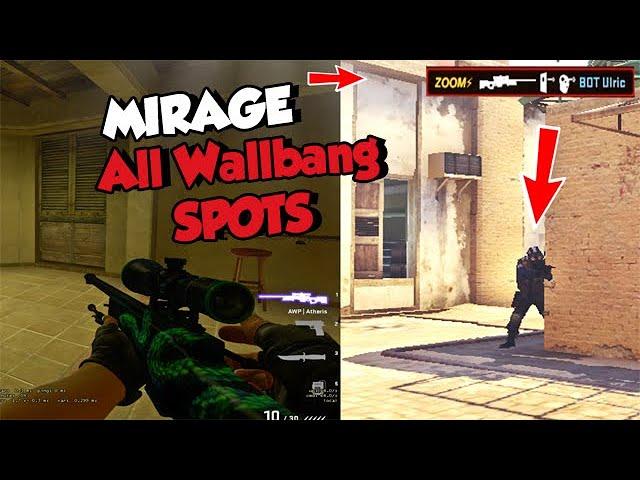 MIRAGE ALL WALLBANG SPOTS [ 2023 ] FREE KILLS CSGO