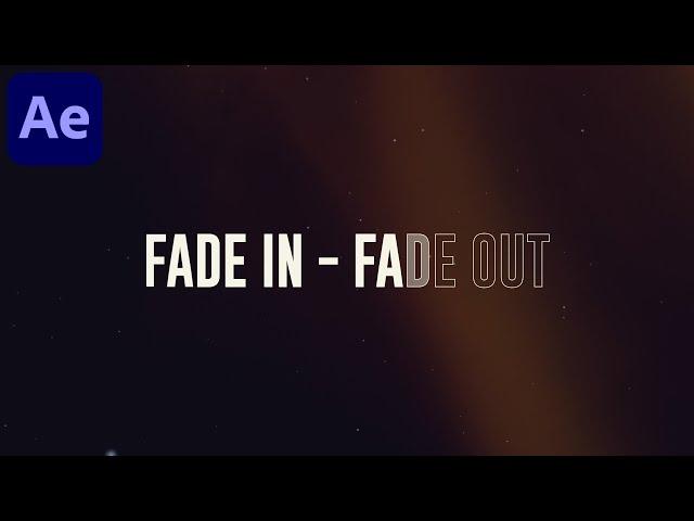 Advance Fade-In and Fade-Out Text Animation in After Effects -  After Effects Tutorial | No Plugins