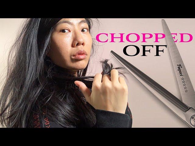 CHOPPED MY HAIR OFF AT HOME // TRANSFORMATION // DIY // Unboxing Garbage Pail Kids Toy