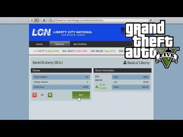 GTA 5 - How To Buy & Sell Stocks - Make Money FAST (Stock Market Tutorial) (GTA V)