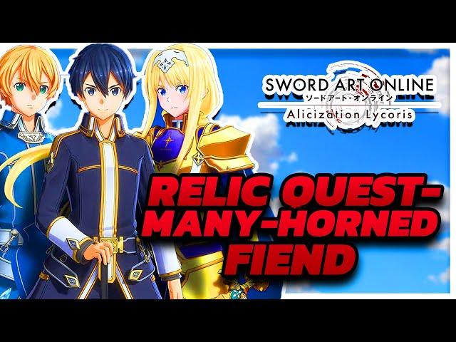 Sword Art Online Alicization Lycoris - Relic Quest - Many-Horned Fiends (Lodend Mountains) Guide