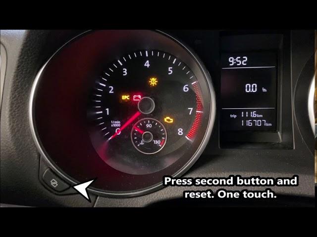 How reset oil service VW GOLF 6 without MENU!