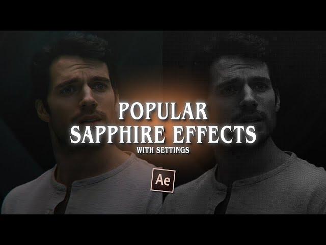 popular sapphire effects (with settings) ; after effects