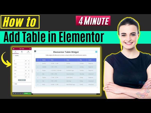 How to add table in elementor 2024