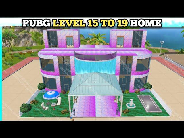 Latest  Level 15 to 19 home design Pubg mobile | Level 15 home building design Pubg mobile  