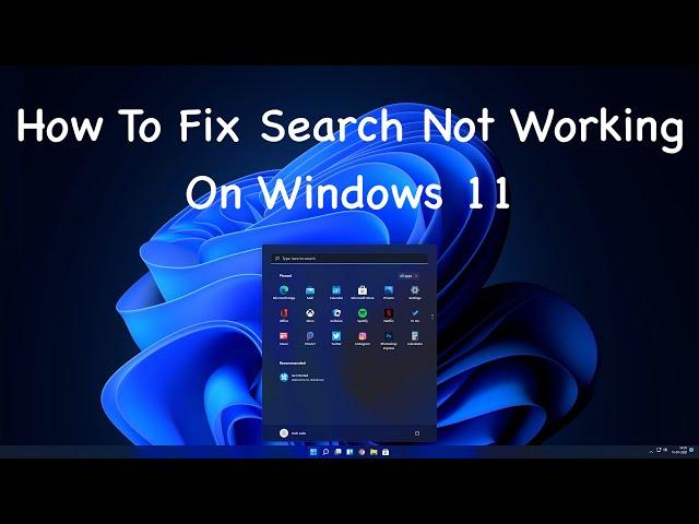 How To Fix Search Bar Not Working On Windows 11