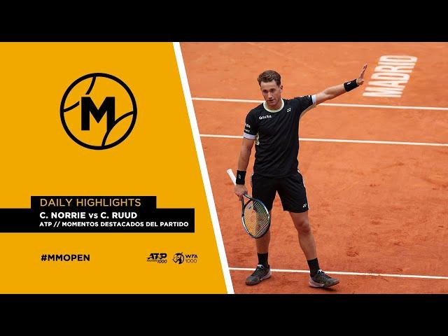 C. Norrie vs C. Ruud // ATP momentos destacados del partido // MUTUA MADRID OPEN 2024