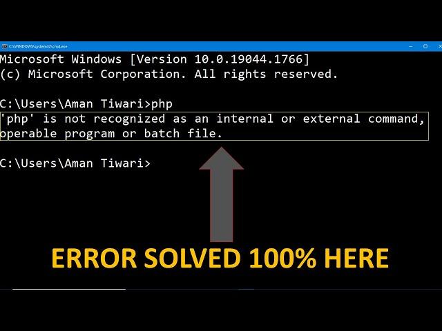 [ FIXED ] 'PHP' Is Not Recognized As An Internal Or External Command Operable Program Or Batch File