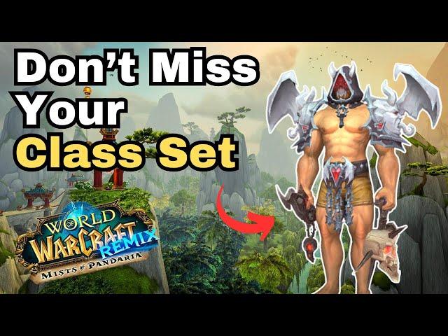 Don't Miss Your Limited Time CLASS Sets in WoW MOP Remix (Easy To Get)