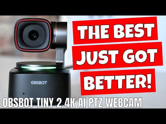 BEST AI Powered Webcam OBSBOT Tiny 2 4K30 PTZ Full Review & Software Tour