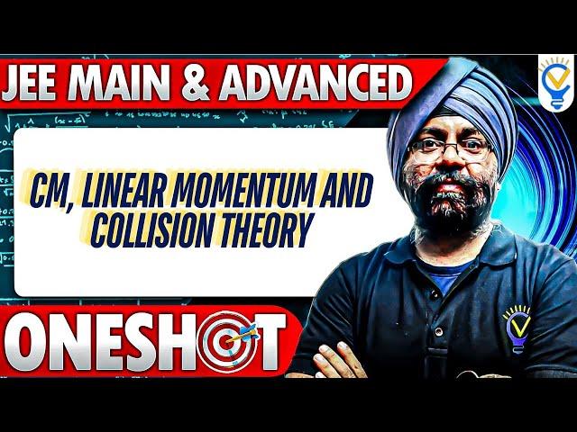 One Shot: Center of Mass, Linear Momentum, Collision Theory | JEE Main & advanced | #jee #jeemains