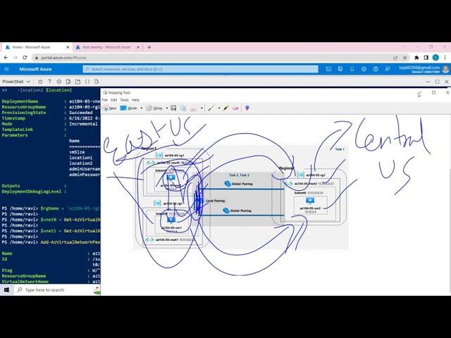 How to Configure local and global virtual network peering?||Create peering link||Azure tutorial|AZ