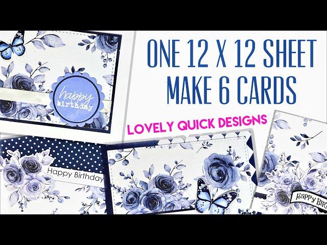 QUICK EASY BIRTHDAY CARD MAKING | 6 DIY card design ideas | using up your patterned papers stash