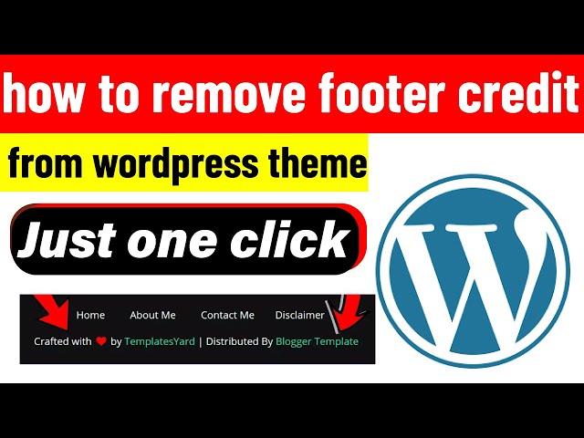 how to remove footer credit from wordpress theme || remove or replace footer credits wordpress