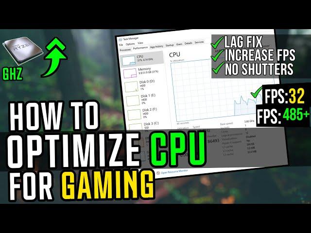 How To Optimize CPU/Processor For Gaming - Boost FPS & Fix Shutters (2023)