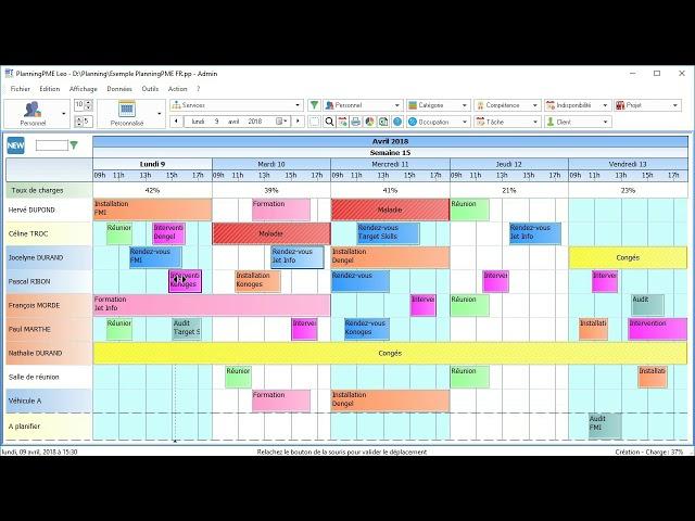 Présentation du logiciel de planning - PlanningPME
