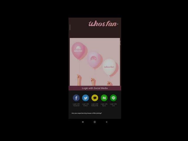 Creating whosfan account using kakao account