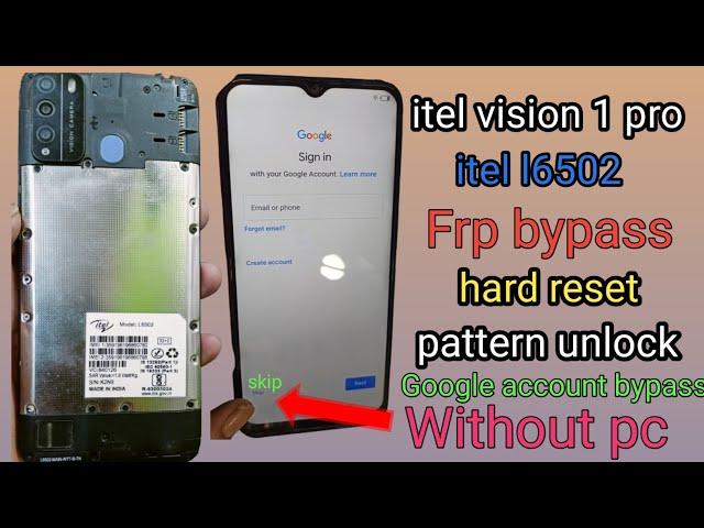 Itel L6502 frp bypass | hard reset and pattern lock remove