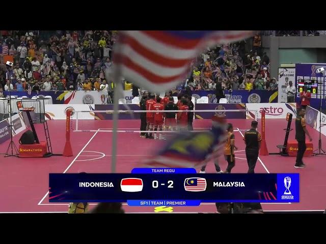 Indonesia vs Malaysia - Semi Final 1 - Team Regu - Premier -  ISTAF Sepaktakraw World Cup Kuala L…